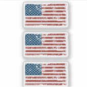Sticker Drapeau USA grunge set 3x (Devant)