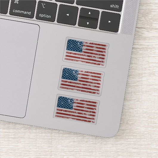 Sticker Drapeau USA grunge set 3x (Détail)