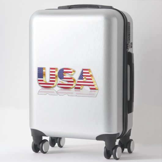 Sticker Drapeau USA Patriotic (Sur valise)