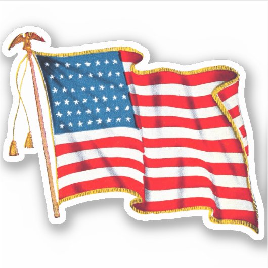 Sticker Drapeau vintage (Devant)