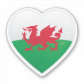 Sticker Drapeau Wales Love (Devant)