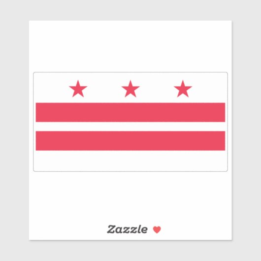 Sticker Drapeau Washington DC (Feuille)