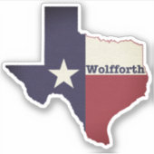 Sticker Drapeau Wolfforth Texas (Devant)