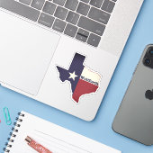 Sticker Drapeau Wolfforth Texas (Ordinateur portable avec iPhone)
