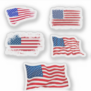 Sticker Drapeaux américains patriotiques des Etats-Unis