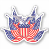 Sticker Drapeaux américains vintage (Devant)