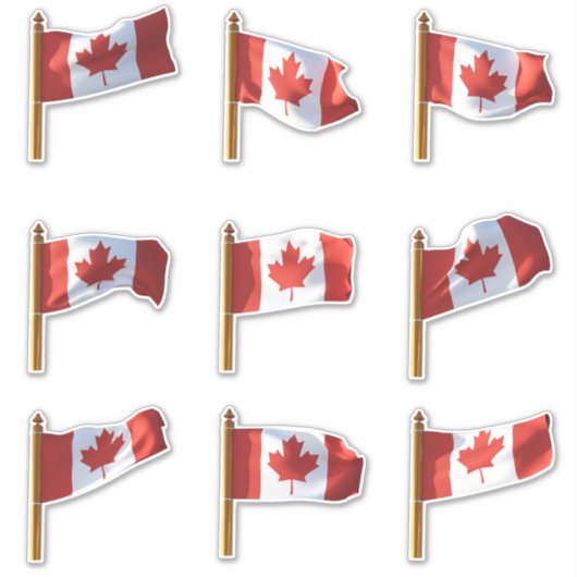 Sticker Drapeaux canadiens série III (Devant)