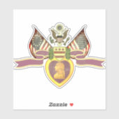 Sticker "DRAPEAUX DU COEUR DE POURPLE" Vinyl (Feuille)