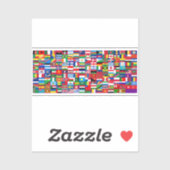 Sticker Drapeaux du monde (Feuille)
