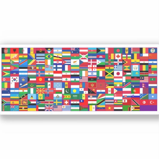 Sticker Drapeaux du monde (Recto)
