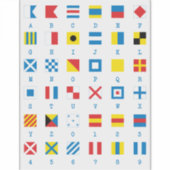 Sticker Drapeaux marins Signaux maritimes Alphabet (Devant)