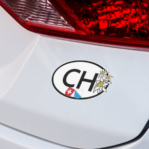 Sticker Drapeaux suisses et zurichois   Fleurs Edelweiss  