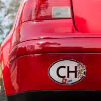 Drapeaux Zug & Suisse | Fleurs Edelweiss | Oval