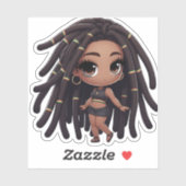Sticker Dreadlocks et Island Vibes (Feuille)
