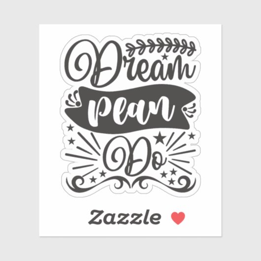 Sticker Dream Plan Do (Feuille)