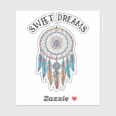 Sticker Dreamcatcher bleu et Brown | Sweet Dreams (Feuille)