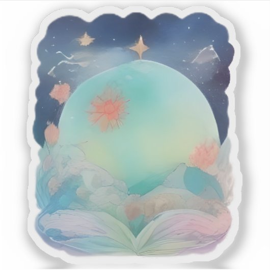 Sticker Dreamscape Open Book Universe (Devant)