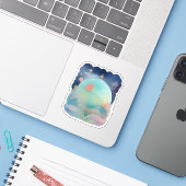 Sticker Dreamscape Open Book Universe (Ordinateur portable avec iPhone)
