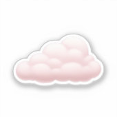 Sticker Dreamy Pastel esthétique Soft Pink Cloud Emoji Art (Recto)