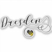 Sticker Dresden Heart Flag (Devant)