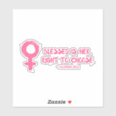 Sticker Droit de choisir un verset Feminist Vinyl Car Deca (Feuille)
