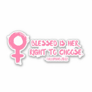 Sticker Droit de choisir un verset Feminist Vinyl Car Deca