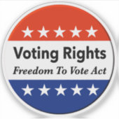 Sticker Droit de vote Loi sur la liberté de vote (Devant)