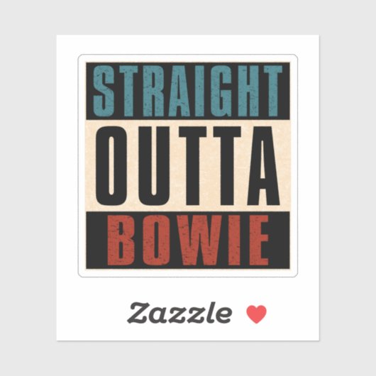 Sticker Droit devant Bowie Maryland MD (Feuille)