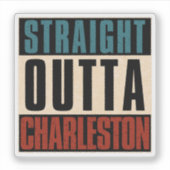 Sticker Droit devant Charleston Caroline du Sud SC (Devant)