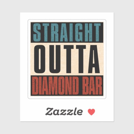 Sticker Droit devant Diamond Bar Californie CA (Feuille)