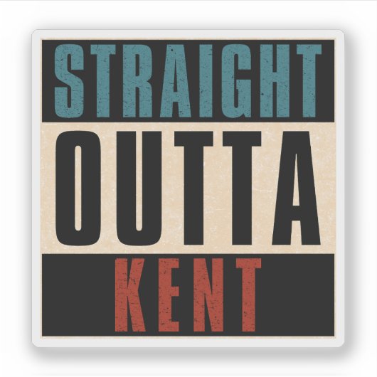 Sticker Droit devant Kent Washington WA (Devant)