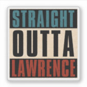 Sticker Droit devant Lawrence Kansas KS (Devant)