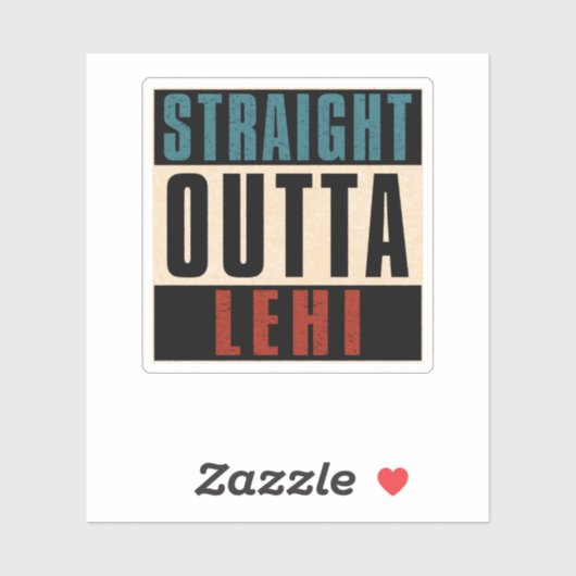 Sticker Droit devant Lehi Utah UT (Feuille)