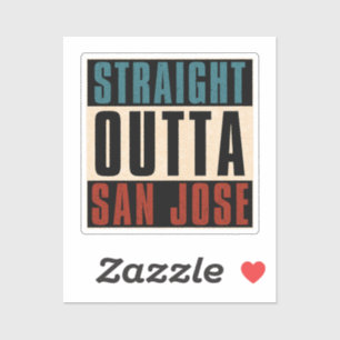 Sticker Droit devant San Jose California CA USA