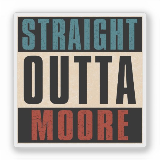 Sticker Droit en direction de Moore Oklahoma OK (Devant)