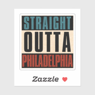 Sticker Droite en direction de Philadelphie Pennsylvanie P