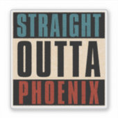 Sticker Droite en direction de Phoenix Arizona AZ USA (Devant)