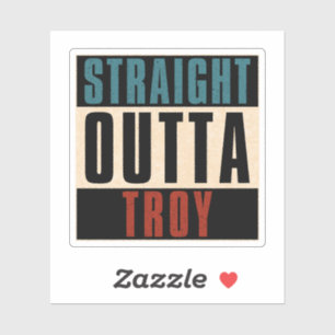 Sticker Droite en direction de Troy Michigan MI