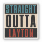 Sticker Droite en sortant Layton Utah UT (Devant)