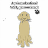 Sticker Droits à l'avortement humoristique (Devant)