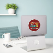 Sticker Droits des femmes Droits humains Citation florale  (Ordinateur portable sur le bureau)