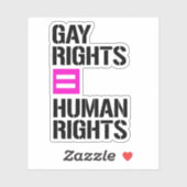 Sticker Droits des homosexuels égaux droits de l'homme (Feuille)