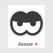 Sticker Drôle Angry Cartoon Eyeball Vinyl (Feuille)