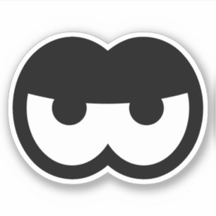 Sticker Drôle Angry Cartoon Eyeball Vinyl