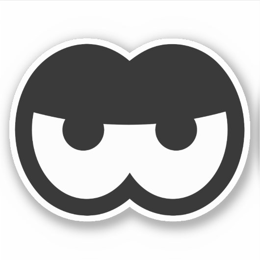 Sticker Drôle Angry Cartoon Eyeball Vinyl (Devant)