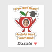 Sticker Drôle Apple Photo personnalisée Grateful Heart Sma (Feuille)