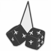 Sticker Drôle Avions Pilotes Fluffy Dice (Devant)