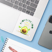 Sticker Drôle avocat maman (Ordinateur portable avec iPhone)