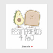 Sticker Drôle Best Friends 4 Avo Avocado Toast (Feuille)