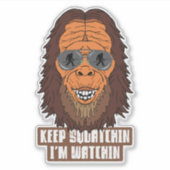 Sticker Drôle Bigfoot est parti Citation Squatchin (Devant)